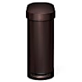 simplehuman Slim Stainless Steel Step Trash Can, With Liner Rim, 11.9 Gallons, Dark Bronze 1 thumbnail image