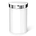 simplehuman Semiround Steel Sensor Trash Can, With Liner Pocket, 12 Gallons, White 1 thumbnail image