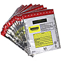 Nadex Coins Deposit Bags, 9x12, Clear, 500 Pack - 12" Length x 9" Width - Clear - Film - Cash - 500 / Pack 1 thumbnail image