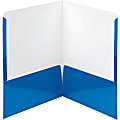 Smead Letter Pocket Folder - 8 1/2" x 11" - 2 Pocket(s) - Blue - 25 / Box