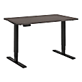 Bush Business Furniture Move 80 Series 48"W x 30"D Height Adjustable Standing Desk, Cocoa/Black Base, Premium Installation