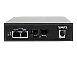 Tripp Lite 8-Port Console Server with Built-In Modem Dual GbE NIC 4Gb Flash and Dual SFP - Twisted Pair - 4 x Network (RJ-45) - 4 x USB - 8 x Serial Port - Network (RJ-11) - 1000Base-X - Gigabit Ethernet - Management Port - Rack-mountable, Desktop