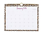 Nicole Miller Wire-O Monthly Wall Calendar, 11" x 8 3/4", 50% Recycled, White, Leopard, January-December 2016 1 thumbnail image