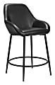 Zuo Villa Counter-Height Stools, Black, Set Of 2 Stools