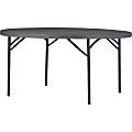 Dorel Zown Commercial Round Blow Mold Fold Table - Round Top - 4 Legs - 750 lb Capacity - 60" Table Top Diameter - 60535SGY1E 1 thumbnail image