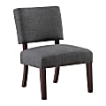 Office Star Jasmine Fabric Accent Chair, Charcoal