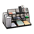 Mind Reader 14-Compartment Coffee Cup and Condiment Organizer, 12-1/2"H x 11-1/2"W x 23-3/4"L Black 1 thumbnail image