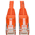 Tripp Lite Cat6 Gigabit Snagless Molded (UTP) Ethernet Cable (RJ45 M/M) PoE Orange 15 ft. (4.57 m) - Category 6  - N201015OR 1 thumbnail image
