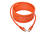 Tripp Lite Cat6 Gigabit Snagless Molded (UTP) Ethernet Cable (RJ45 M/M) PoE Orange 15 ft. (4.57 m) - Category 6 for Switch, Hub, Network Device, Router, Modem, Server, Network Adapter - 128 MB/s - Patch Cable - 15 ft - 1 x RJ-45 Male Network
