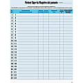 Tabbies Patient Sign-In Label Forms, 8-1/2" x 11", Blue, Pack of 125