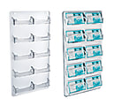 Azar Displays Business And Gift Card Holders, 10 Pockets, Wall Mount, 8.5"W x 15.75"H, Clear, Pack Of 2 1 thumbnail image