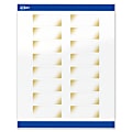Avery® Printable Labels With Sure Feed® Technology, S00-EWB, Rectangle, 1" x 2-5/8", Glossy White With Preprinted Gold-Blush Pattern, Pack Of 160 1 thumbnail image