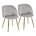 LumiSource Fran Dining Chairs, Silver/Gold, Set Of 2 Chairs 1 thumbnail image