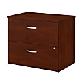 Bush Business Furniture Studio C 36"W Lateral 2-Drawer File Cabinet, Hansen Cherry, Standard Delivery
