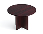 Offices To Go™ Superior Laminate Series Conference Table, Round Top, Cross Base, 42"W, American Mahogany