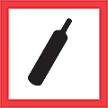 Tape Logic® Pictogram Labels, DL4243, Gas Cylinder, Square, 2" x 2", Red/White/Black, Roll Of 500 1 thumbnail image