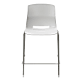 KFI Studios Imme Stacking Bar Stool, 39"H, Light Gray/Silver