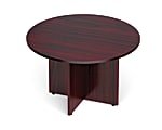 Offices To Go™ Superior Laminate Series Conference Table, Round Top, Cross Base, 48"W, American Mahogany