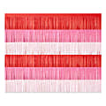 Office Depot® Brand Valentine's Day Paper Fringe Curtain Backdrop, 72"W x 12"H, Red/Pink 1 thumbnail image