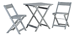 Linon 3-Piece Dixon Bistro Set, Gray 1 thumbnail image