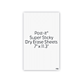 Post-it® Classroom Dry-Erase Sheets, 7" x 11", White, Pack Of 15 1 thumbnail image