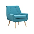 Linon Guthrie Accent Chair, Bright Blue/Natural