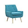 Linon Guthrie Accent Chair, Bright Blue/Natural 1 thumbnail image