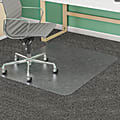 Realspace® SuperMat Chair Mats, Medium Pile Carpet, 46" x 60", Rectangle, Clear, Pack Of 50 Chair Mats