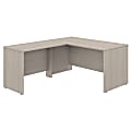 Bush Business Furniture Studio C 60"W L-Shaped Desk With 42"W Return, Sand Oak, Standard Delivery