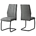 Monarch Specialties Sebastian Dining Chairs, Gray/Black, Set Of 2 Chairs