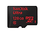 SanDisk Ultra - Flash memory card (microSDXC to SD adapter included) - 128 GB - Class 10 - microSDXC UHS-I