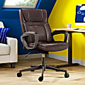 Serta® Style Hannah I Bonded Leather High-Back Office Chair, Comfort Biscuit/Black 1 thumbnail image