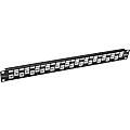 Tripp Lite 24-Port Cat6a Cat6 Cat5e Patch Panel 110 Punchdown Offset 1URM - 24 Port(s) - 24 x RJ-45 - 1U High - Black - 19" Wide - Rack-mountable 1 thumbnail image