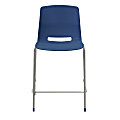 KFI Studios Imme Stacking Bar Stool, 39"H, Navy/Silver 1 thumbnail image