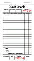 Office Depot® Brand Guest Check Book, 1-Part, 3 4/10" x 6 3/4", Pad Of 50 Sheets, Pack Of 10 Pads (500 Guest Checks Total)