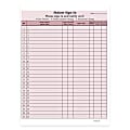 HIPAA Compliant Patient/Visitor Privacy 2-Part Sign-In Sheets, 8-1/2" x 11", Burgundy, Pack Of 125 Sheets 1 thumbnail image