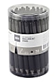 Office Depot® Brand Retractable Ballpoint Pens With Grips, Medium Point, 1.0 mm, Black Barrels, Black Ink, Pack Of 50 Pens