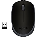 Logitech M170 Mouse - Optical - Wireless - Radio Frequency - Black - USB - Scroll Wheel - 2 Button(s) - Symmetrical