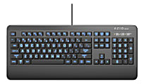 Azio KB530 USB Backlit Keyboard With Antimicrobial Protection, AZI917800F045