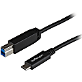 StarTech.com 1m (3ft) USB-C to USB-B Cable - M/M - USB 3.1 (10Gbps) - USB Type-C to USB Type-B Cable - 3.28 ft USB Data Transfer Cable for PC, Portable Hard Drive, Docking Station - First End: 1 x Type C Male USB - Second End: 1 x Type B Male USB