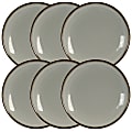 Elama 6-Piece Stoneware Salad Plate Set, Tahitian Sand 1 thumbnail image