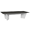 Regency Array Melamine Oval Conference Table, 29"H x 120"W x 48"D, Ash Gray/White 1 thumbnail image
