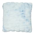 Dormify Leah Ruched Tie Dye Faux Fur Square Pillow, Baby Blue 1 thumbnail image