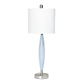 Lalia Home Stylus Table Lamp, 27"H, White Shade/Blue Base