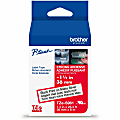 Brother P-Touch TzeS961, Strong Adhesive Laminated, ~1-1/2in x 26.2ft (36mm x 8m), Black on Matte Silver Label Tape 1 thumbnail image