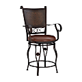 Powell Big & Tall Copper Stamped Back Counter Stool, Brown/Bronze