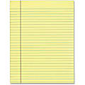 Tops 7522 Gum Top Pad - 50 Sheets - Glue - Ruled Red Margin - 16 lb Basis Weight - Letter - 8 1/2" x 11" - Canary Paper - Perforated - 12 / Pack