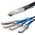 StarTech.com MSA Uncoded Compatible 2m QSFP+ to 4x SFP+ Direct Attach Breakout Cable - 40GbE - QSFP+ to 4x SFP+ Copper DAC 40 Gbps Low Power 1 thumbnail image