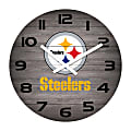 Imperial NFL Weathered Wall Clock, 16”, Pittsburgh Steelers