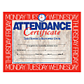 Hayes Attendance Certificates, 8 1/2" x 11", Beige/Red, 30 Certificates Per Pack, Bundle Of 6 Packs